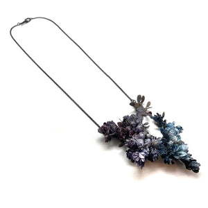 Blue Botanical Necklace-Necklaces-Hanna Liljenberg-Pistachios
