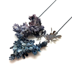 Blue Botanical Necklace-Necklaces-Hanna Liljenberg-Pistachios