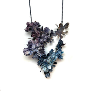 Blue Botanical Necklace-Necklaces-Hanna Liljenberg-Pistachios