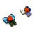 Blue Bow Studs-Earrings-Nikki Couppee-Pistachios