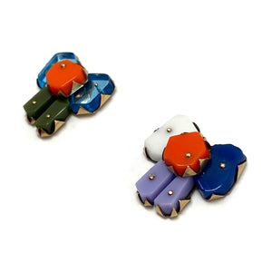 Blue Bow Studs-Earrings-Nikki Couppee-Pistachios