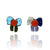 Blue Bow Studs-Earrings-Nikki Couppee-Pistachios