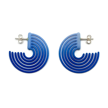 Blue Brushstroke Hoops