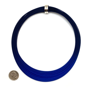 Blue Brushstroke Necklace-Necklaces-Eve Balashova-Pistachios