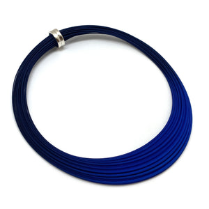 Blue Brushstroke Necklace-Necklaces-Eve Balashova-Pistachios
