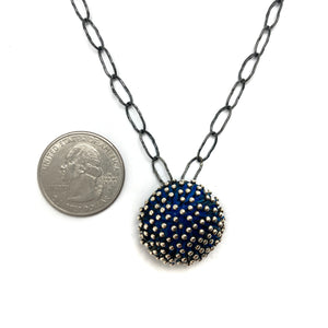 Blue Burst Pendant-Necklaces-So Young Park-Pistachios