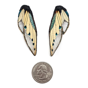 Blue Dot Wing Earrings-Earrings-Märta Mattsson-Pistachios