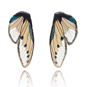Blue Dot Wing Earrings-Earrings-Märta Mattsson-Pistachios