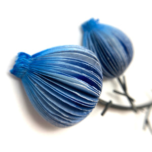 Blue Double Flower Brooch-Pins-Naoko Yoshizawa-Pistachios