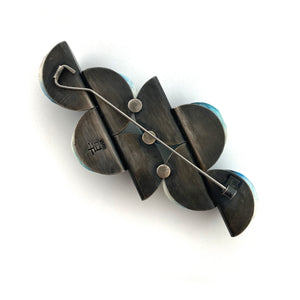 Blue Eight Circle Paper Brooch-Pins-Naoko Yoshizawa-Pistachios