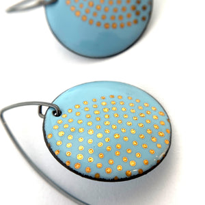 Blue Enamel Earrings-Earrings-Jenne Rayburn-Pistachios