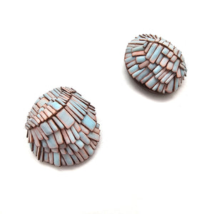 Blue Enamel Studs-Earrings-Ute Kolar-Pistachios