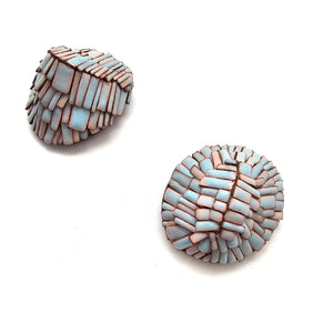Blue Enamel Studs-Earrings-Ute Kolar-Pistachios