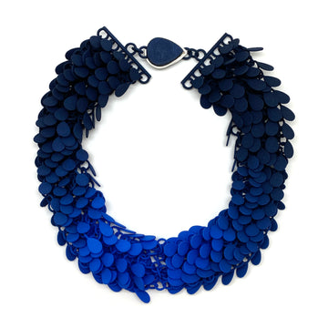Blue Floating Leaves Necklace