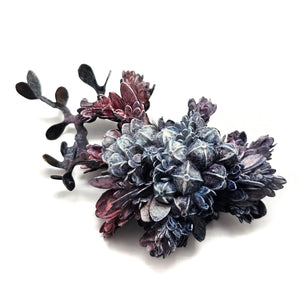 Blue Flora Curiosa Brooch-Pins-Hanna Liljenberg-Pistachios