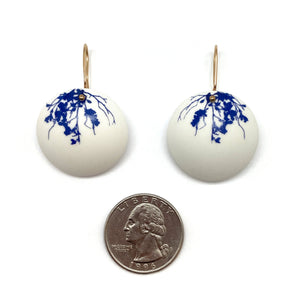 Blue Flora Earrings-Earrings-Ute van der Plaats-Pistachios