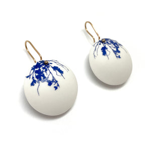 Blue Flora Earrings-Earrings-Ute van der Plaats-Pistachios