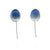 Blue Flower Drop Earrings-Earrings-Naoko Yoshizawa-Pistachios
