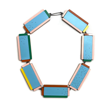 Blue Geometric Necklace
