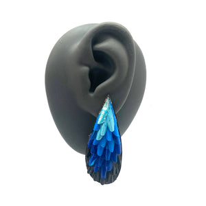 Blue Gradient Droplet Aluminum Earrings-Earrings-Eunseok Han-Pistachios