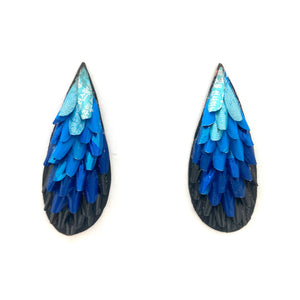 Blue Gradient Droplet Aluminum Earrings-Earrings-Eunseok Han-Pistachios