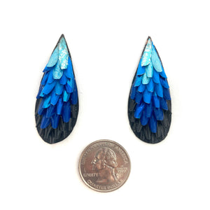 Blue Gradient Droplet Aluminum Earrings-Earrings-Eunseok Han-Pistachios