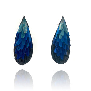 Blue Gradient Droplet Aluminum Earrings-Earrings-Eunseok Han-Pistachios