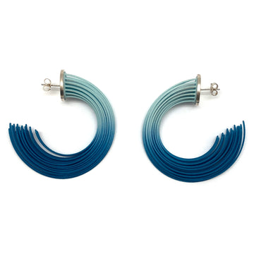 Blue Gradient Hoop Earrings