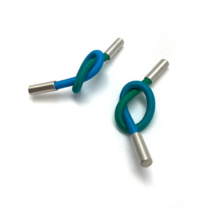 Blue Knot Earrings-Earrings-Gilly Langton-Pistachios