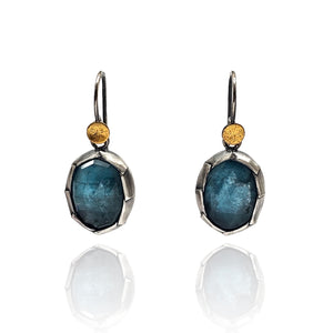 Blue Kyanite Dangle Earrings - Pistachios