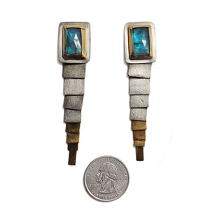 Blue Kyanite Tiered Earrings-Earrings-Austin Titus-Pistachios