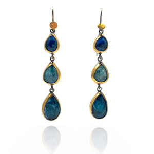Blue Kyanite Tiered Earrings-Earrings-Austin Titus-Pistachios