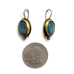 Blue Kyanite and Topaz Earrings-Earrings-Austin Titus-Pistachios