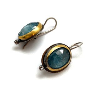 Blue Kyanite and Topaz Earrings-Earrings-Austin Titus-Pistachios
