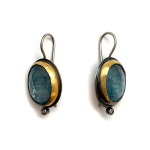 Blue Kyanite and Topaz Earrings-Earrings-Austin Titus-Pistachios