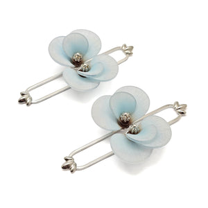 Blue Leaf Blade Earrings-Earrings-YeJin Choi-Pistachios