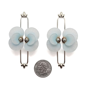 Blue Leaf Blade Earrings-Earrings-YeJin Choi-Pistachios