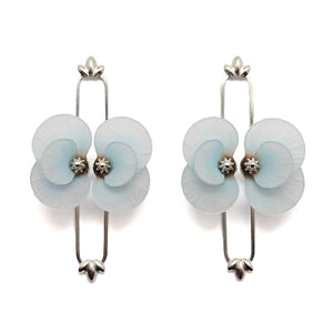 Blue Leaf Blade Earrings-Earrings-YeJin Choi-Pistachios