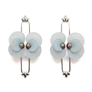 Blue Leaf Blade Earrings