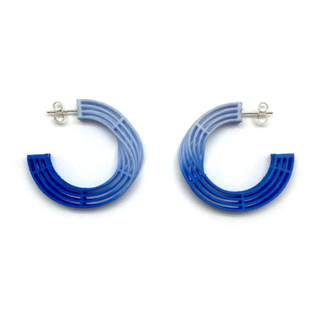 Blue Mobius Hoops