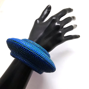 Blue Mock Weave Bracelet-Bracelets-Carina Shoshtary-Pistachios
