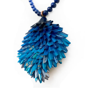 Blue Ombre Aluminum Pendant Necklace-Necklaces-Eunseok Han-Pistachios