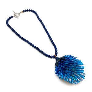 Blue Ombre Aluminum Pendant Necklace-Necklaces-Eunseok Han-Pistachios