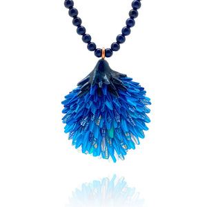 Blue Ombre Aluminum Pendant Necklace-Necklaces-Eunseok Han-Pistachios