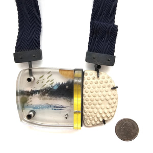 Blue Ribbon Necklace-Necklaces-Mélanie Denis-Pistachios