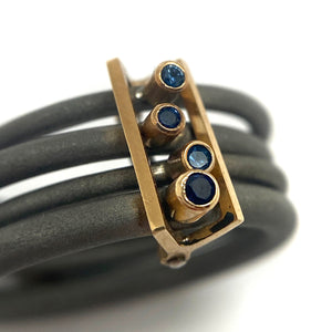 Blue Sapphire Suspended Ring-Rings-Jacek Byczewski-Pistachios
