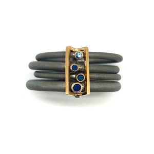 Blue Sapphire Suspended Ring-Rings-Jacek Byczewski-Pistachios