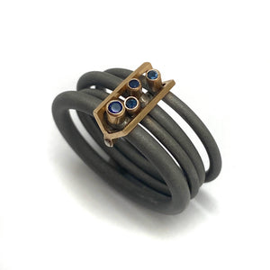 Blue Sapphire Suspended Ring-Rings-Jacek Byczewski-Pistachios