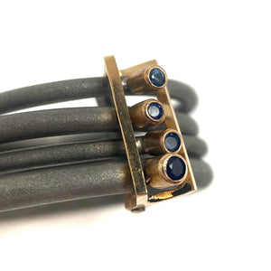 Blue Sapphire Suspended Ring-Rings-Jacek Byczewski-Pistachios