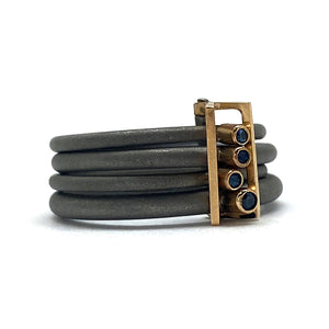 Blue Sapphire Suspended Ring-Rings-Jacek Byczewski-Pistachios